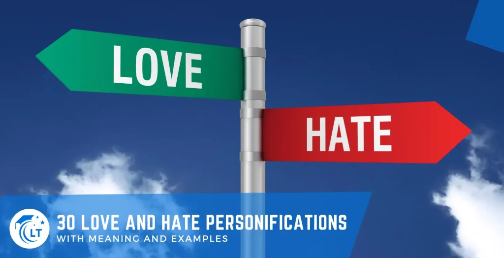 personification for love and hate with meaning and examples