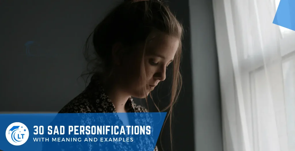 personification for sad with meaning and examples